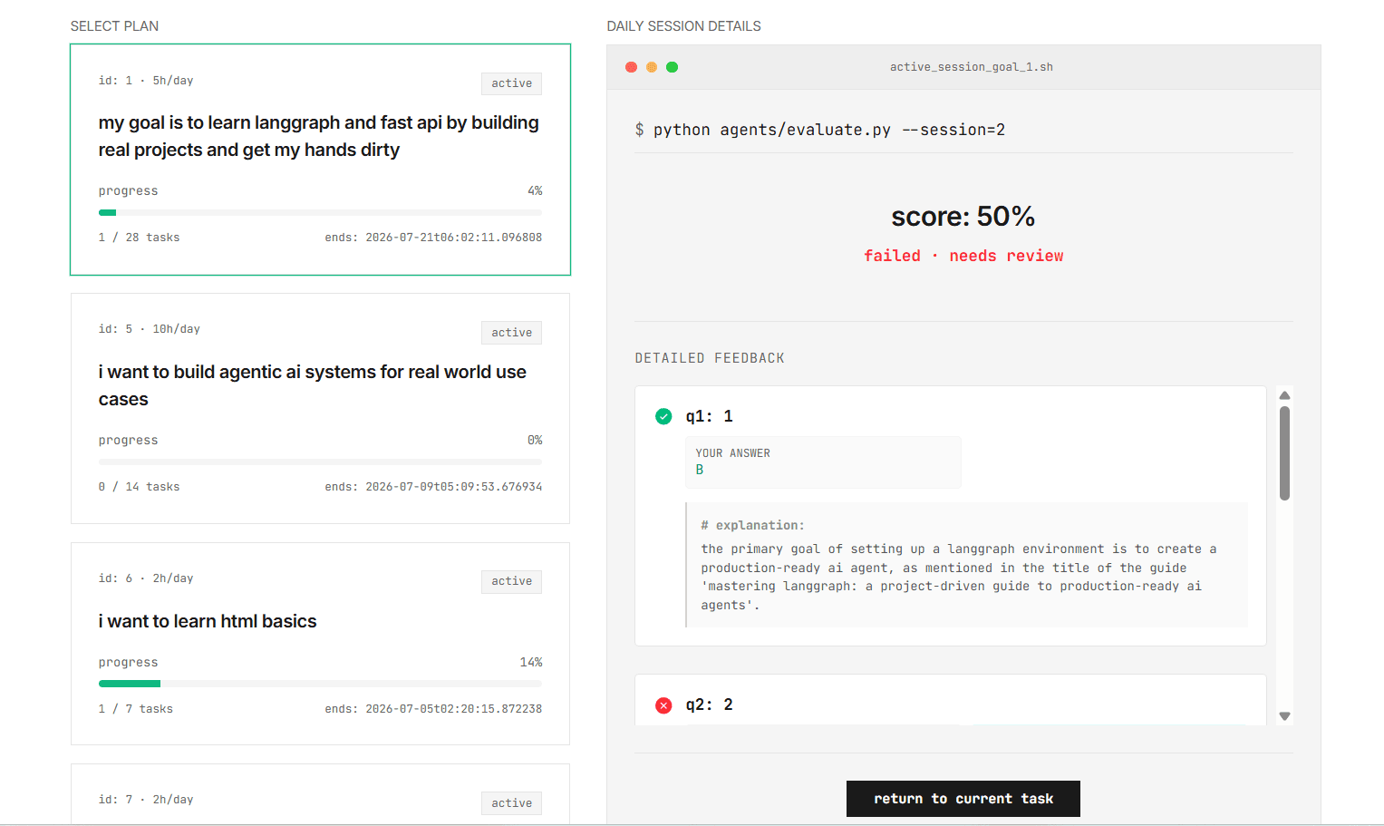 quiz agent review